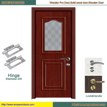 Porta de madeira da porta de madeira interior porta de madeira vidro